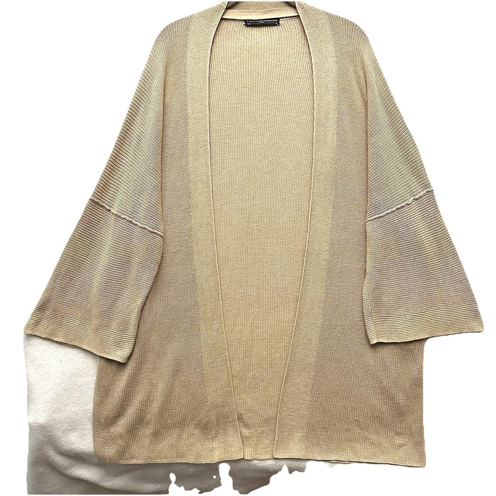 Peruvian Connection XL Pima Cotton Open Front Shawl Cardigan Sweater